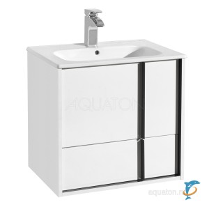 Тумба с раковиной Aquaton Ривьера 60 белая матовый  (1A238801RVX20 + Aquaton_32799E000)