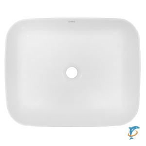 Раковина-чаша Creo Ceramique 500х400х140 накладная, прямоугольная, керамика, белый матовый (PU4200MRMWH) (PU4200MRMWH)