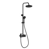 Душевая система HAIBA HB24590-7 тропический душ, латунь, черный — 