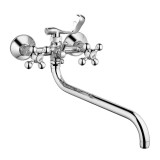 Смеситель для ванны HAIBA HB2719 длинный излив, латунь, хром &mdash; 