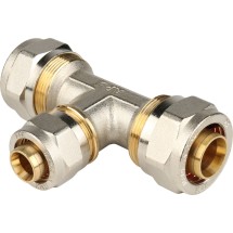 Stout Тройник переходной 26х20х26 для металлопластиковых труб винтовой — 