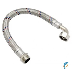 Stout Гибкая подводка для воды  НР 1 х ВР 1  угловая,  длина 800 мм  (SHF-0167-252525)