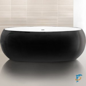 Акриловая ванна BelBagno BB18-NERO/BIA  (BB18-NERO/BIA)