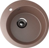 Круглая мойка с отверстием под смеситель ULGRAN U-405 терракот — 