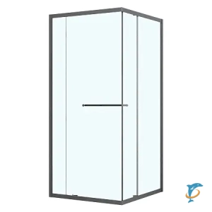Душевое ограждение Azario MONAKO 900х900х1950 сдвижная дверь, прозрачное стекло 6 мм, профиль графит матовый (AZ-L47-90-MGR-CL) (AZ-L47-90-MGR-CL)