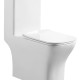 Унитаз моноблок Azario Lodi 665x350x750 напольный, горизонтальный слив, сиденье дюропласт микролифт (AZ-8617)  (AZ-8617)