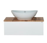 Тумба с раковиной Misty Ива 80 с 1 ящиком подвесная комбинированная — 