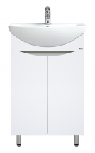 Тумба с раковиной Misty Смайл 50 напольная белая — 