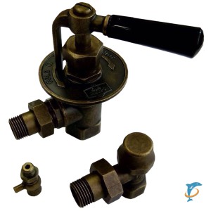 Комплект прямых вентилей RETROstyle v 675L 1/2 + v 674 1/2 + VZD  (RS 217B 3/4 + v 672 3/4 + VZD)