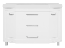 Тумба с раковиной Misty Терра 110 с 3 ящиками белая эмаль — 