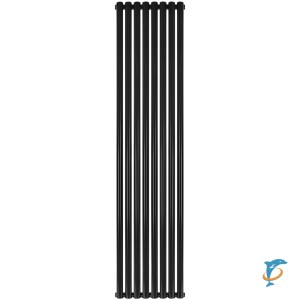 Стальной трубчатый радиатор STOUT TUBE ROUND 8 секций боковое подключение R40 1-1750-8 RAL9005, STR40117508RAL9005  (STR40117508RAL9005)