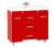 Тумба с раковиной Misty Джулия Qvatro 105 с 3-мя ящиками красная