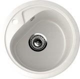 Круглая мойка с отверстием под смеситель ULGRAN U-500 молочный — 