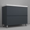 Тумба для комплекта напольная Style Line Манхэттен 100 2 ящика PLUS, графит &mdash; Тумба с раковиной Style Line Монако 60 ЛС-00000622