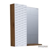 Шкаф-зеркало Grossman АЛЬБА-65 см лев веллингтон/белый — 