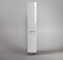 Шкаф-пенал Style Line Марелла 30 с корзиной, белый, антискрейтч глянец — 