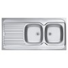 Мойка кухонная Alveus Classic 100R NAT 1200х600х160 правая, нержавеющая сталь, с сифоном — 