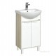 Тумба с раковиной Aquaton Рико 50 белая, ясень фабрик  (1A212401RIB90 + Aquaton_1WH207781)