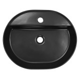 Раковина-чаша Creo Ceramique 560х450х120 накладная, овальная, керамика, черный матовый (PU4500MBK) — 
