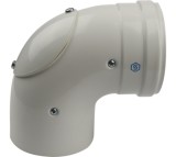 Элемент дымохода STOUT конденсационный угол 90° D60/100 м/п с инспекционным окном — 