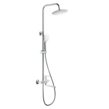 Душевая система HAIBA HB24557-8 тропический душ, латунь, белый/хром — 