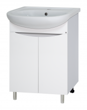 Тумба с раковиной Misty Смайл 60 напольная белая — 