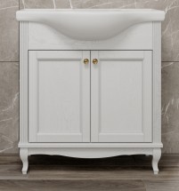 Тумба для комплекта ValenHouse Эллина 80/2 белая, фурнитура золото — 