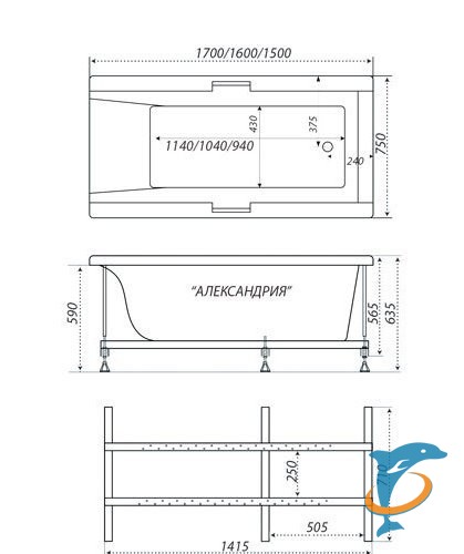 Ванна Тритон Александрия Купить