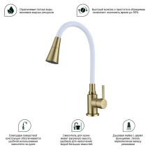 Смеситель для кухни Splenka S201.4308.03, золотой сатин &mdash; 