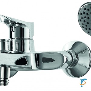 Смеситель для ванны с коротким изливом с аксессуарами Bravat Eco  (F6111147C-B)