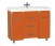 Тумба с раковиной Misty Джулия Qvatro 105 с 3-мя ящиками оранжевая