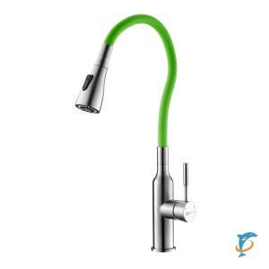 Смеситель Lemark Expert LM5082S-Green для кухни с гибким изливом  (LM5082S-Green)