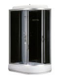 Душевая кабина LORANTO CS-66120-20 L G 120х80х215 левосторонняя, поддон 20 см, прозрачное стекло 4 мм, черная &mdash; 