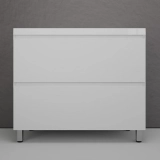 Тумба для комплекта напольная Style Line Манхэттен 100 2 ящика PLUS, белый матовый — Тумба с раковиной Style Line Монако 60 ЛС-00000622