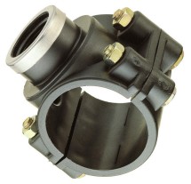 Водоотвод ПНД Политек Ф110 1/2&quot; с металлическим кольцом — Очень часто муфта с наружной резьбой применяется при строительстве отвода с использованием резьбовых сиделок.