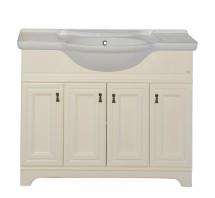 Тумба с раковиной Misty Лувр 105 напольная, слоновая кость — 