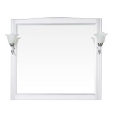 Зеркало ValenHouse Эллина 105 ясень, белое, патина серебро — 