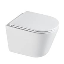 Унитаз подвесной Point Венера безободковый, белый, сиденье дюропласт микролифт быстросъем., PN41071 — 