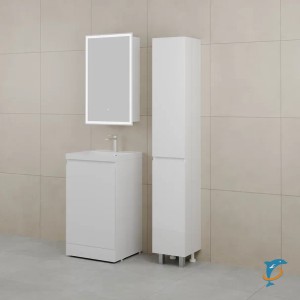 Тумба с раковиной напольная Style Line Батлер 50 , Люкс антискрейтч белый глянец PLUS (СС-00002488+СС-00002484)