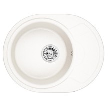 Мойка для кухни Granula 5802, АРКТИК (БЕЛЫЙ), гранит — 