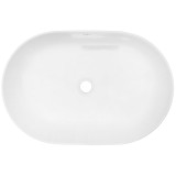 Раковина-чаша Creo Ceramique 580х380х140 накладная, овальная, керамика, белый матовый (PU4300MRMWH) — 