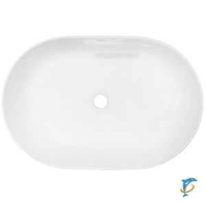Раковина-чаша Creo Ceramique 580х380х140 накладная, овальная, керамика, белый матовый (PU4300MRMWH) (PU4300MRMWH)