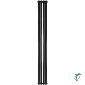 Стальной трубчатый радиатор STOUT TUBE ROUND 4 секции боковое подключение R40 1-1750-4 RAL9005, STR40117504RAL9005 (STR40117504RAL9005)