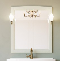 Зеркало ValenHouse Эллина 80 слоновая кость, фурнитура бронза — 