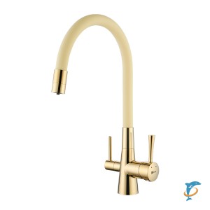 Смеситель Lemark Comfort LM3075G-Beige для кухни с подключением к фильтру с питьевой водой (LM3075G-Beige)