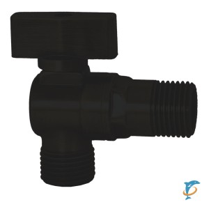 Кран угловой KAISER 1/2"х3/4" чёрный  (274)