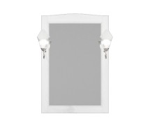 Зеркало ValenHouse Эллина 65 белое, фурнитура хром — 