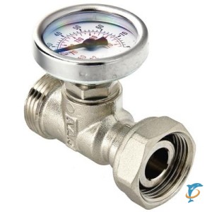 Тройник коллекторный VALTEC с термометром (VT.4615.0.0)