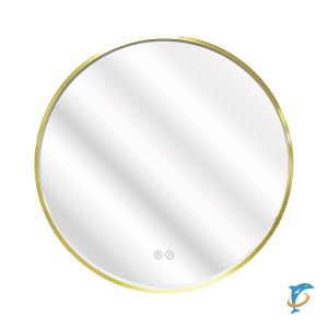 Зеркало с подсветкой Azario Димион 700х700х45 АZ-LED011025, золотой матовый  (АZ-LED011025)