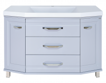 Тумба под раковину Misty Терра 110 напольная, серая — 